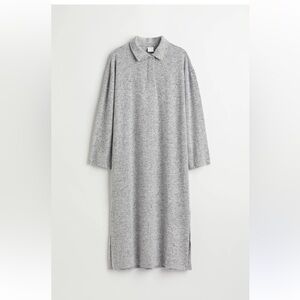 H & M - COLLARED DRESS - GREY SIZE XL NWT